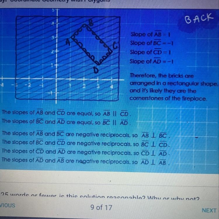 In 25 words or fewer, is this solution reasonable? Why or why not?-example-1