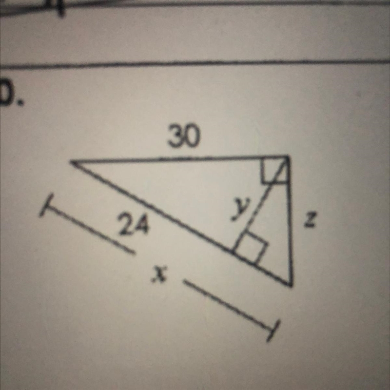 Have to find x, y, and z,, someone help pls !!-example-1