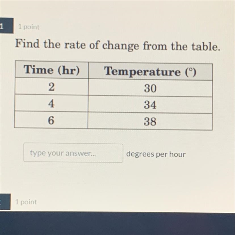 Find the rate of change from the table ...-example-1