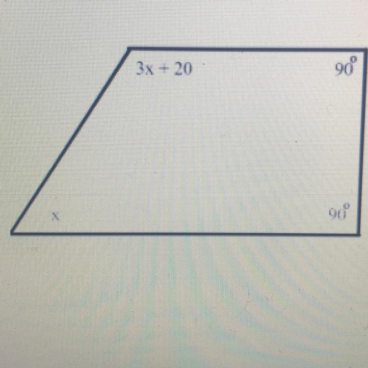 7. Determine the measures of the two angles that are not 90° in the diagram below-example-1