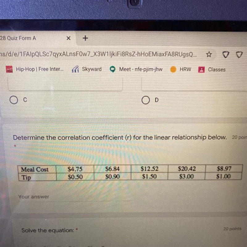 Determine the correlation coefficient (r) for the linear relationship below.-example-1