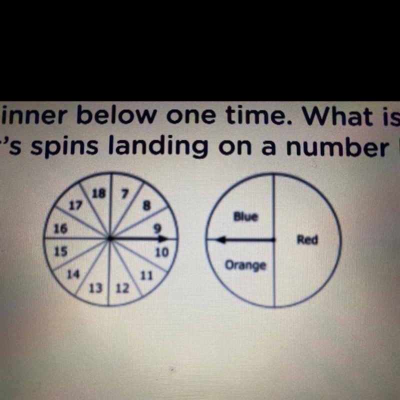 Tyler spins each spinner below one time. What is the probability of Tyler's spins-example-1