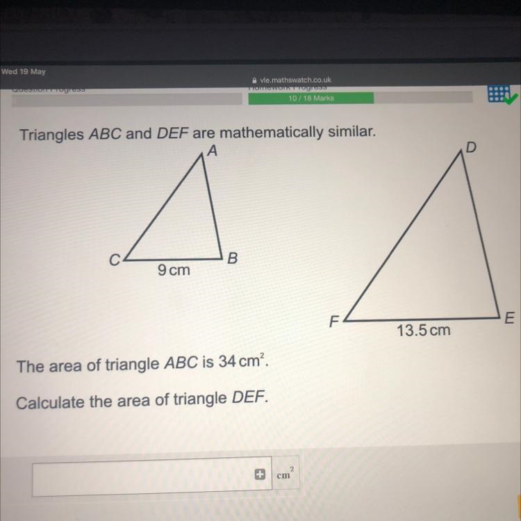 Please help me!! this is a similarity- Area and Volume question-example-1