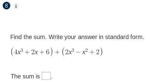 Can you write the sum, and put it in standard form??-example-1