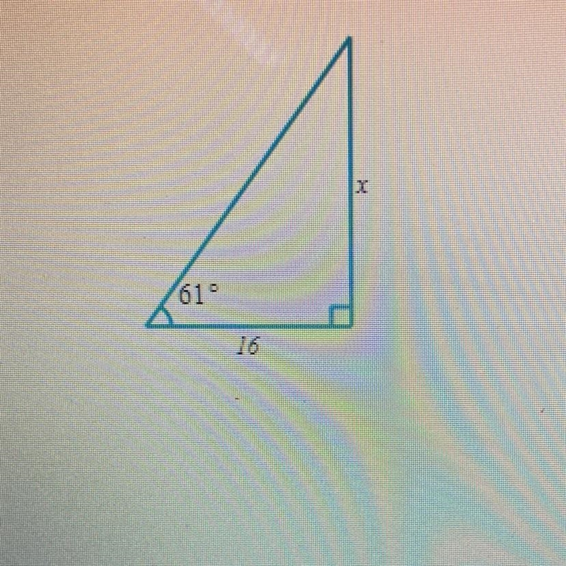 Solve for x in the triangle. Round your answer to the nearest tenth.-example-1