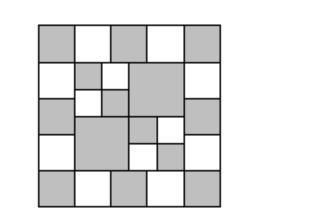 The diagram shows a large square divided into squares of three different sizes. What-example-1