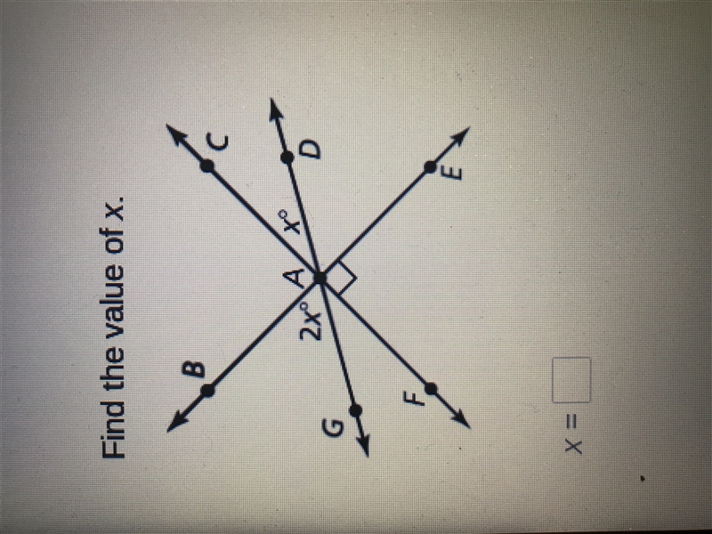 Find the value of x. Geometry-example-1