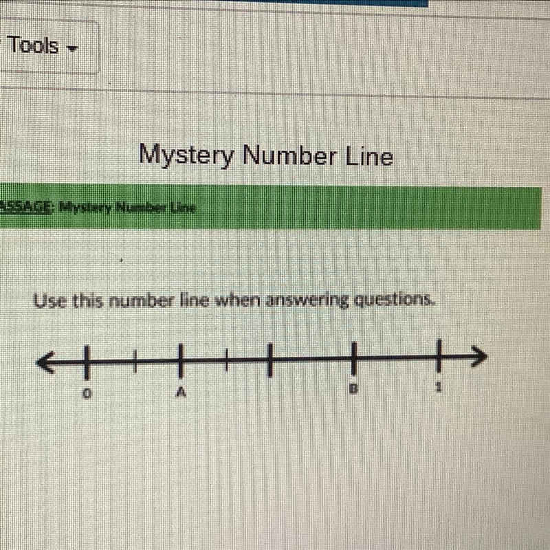 Use this number line when answering questions￼. What is the fractional value of A-example-1