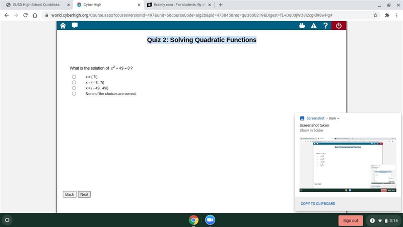 Solving Quadratic Functions-example-1