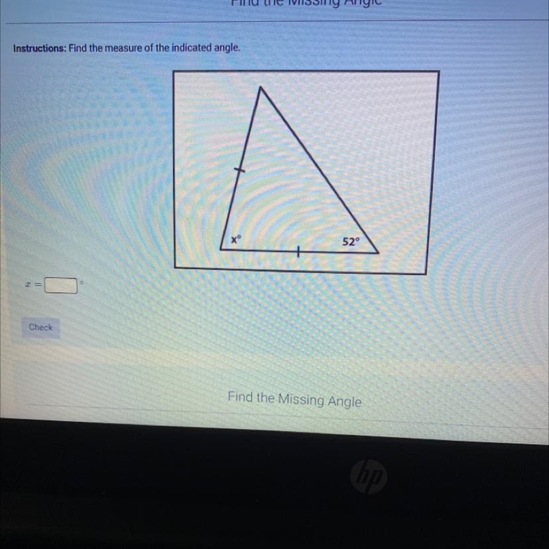 Find the measure of the indicated angle-example-1