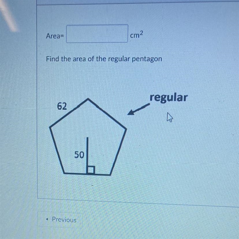 Find the area of the regular pentagon-example-1