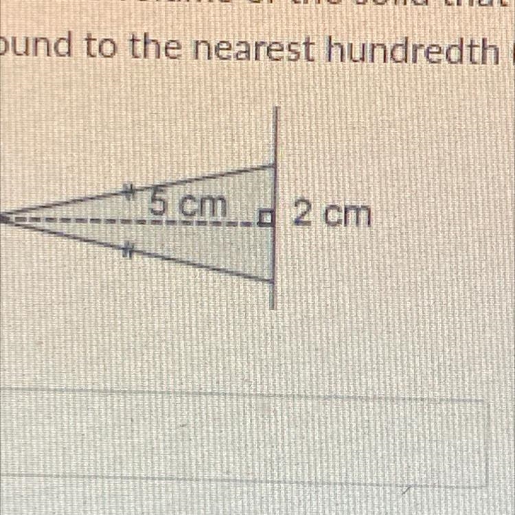 Find the volume of the solid that is created when you rotate the figure around the-example-1