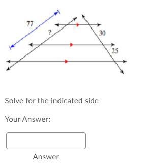 Solve for the indicated side please help!! (4 questions)-example-1