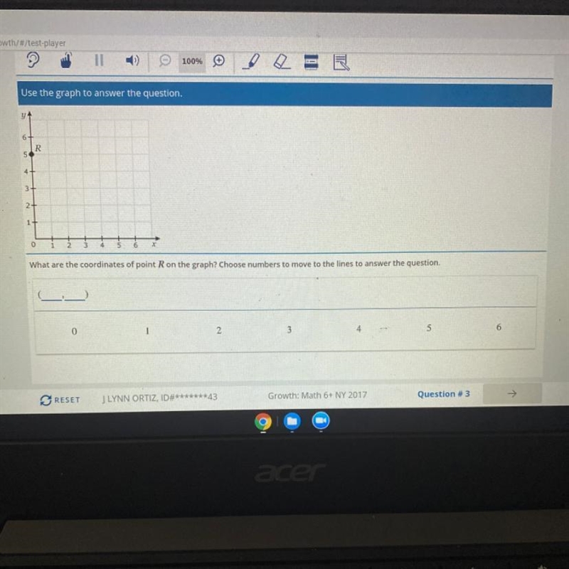 What are the coordinates of point R on the graph? Choose numbers to move to the lines-example-1