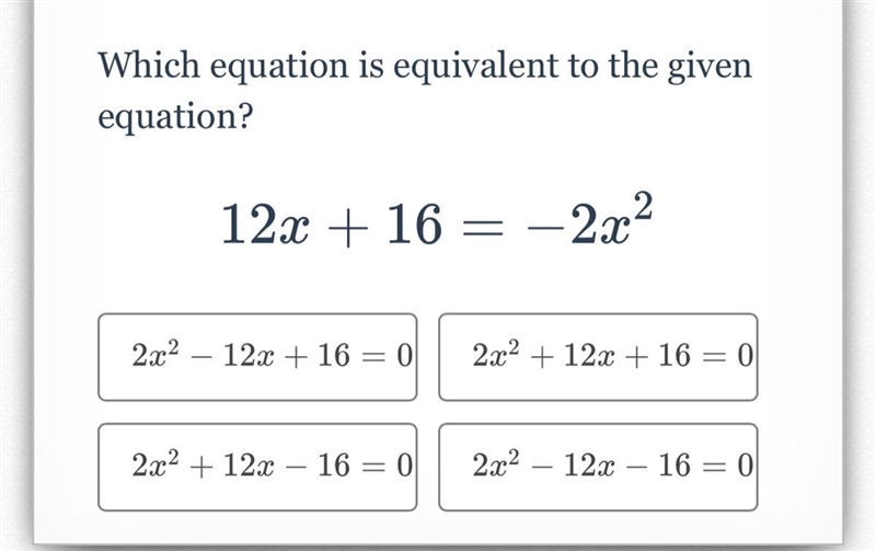 Which equation is equivalent to the given equation? Pls help-example-1