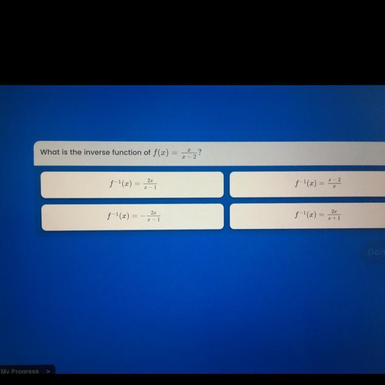 What is the inverse function of f(x) = x/x-2-example-1