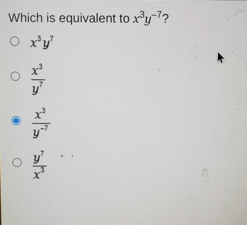 Which is equivalent to x³y‐⁷​-example-1