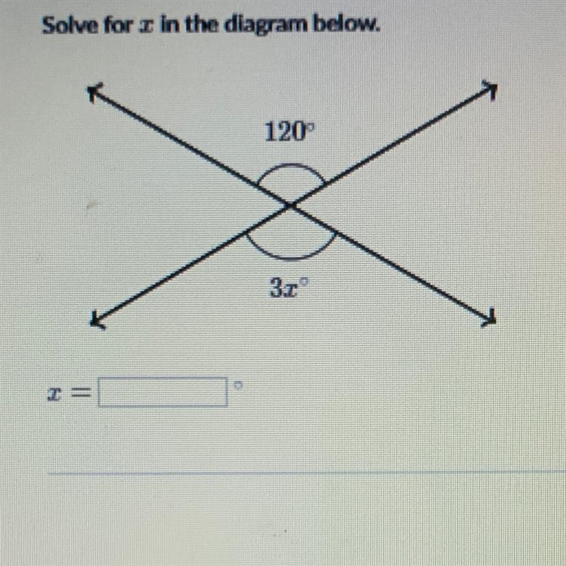 Helpps mee, solve for X in the diagram above.-example-1