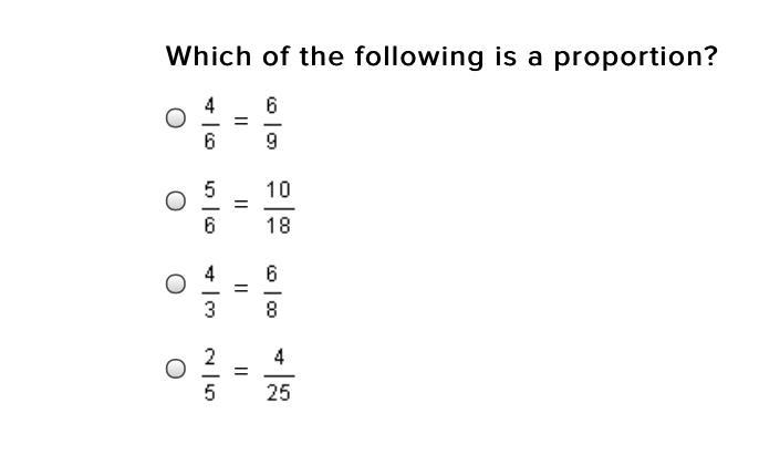 Which of the following is a proportion?-example-1