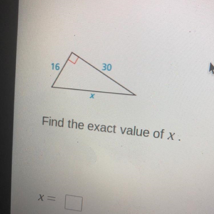 Find the exact value of x.-example-1