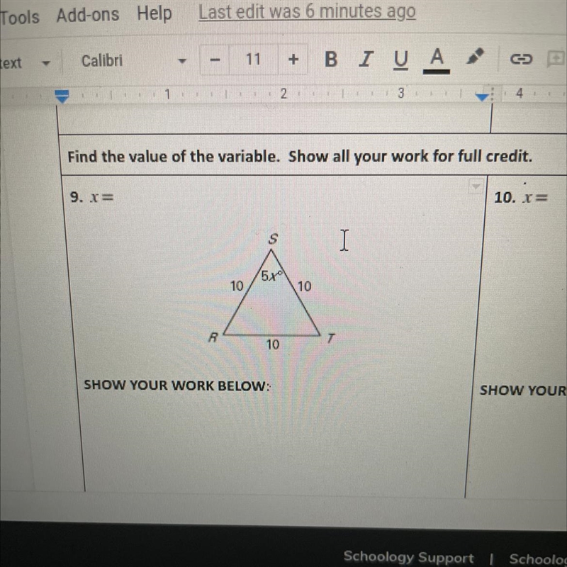 Find the value of the variable X. Please show me the steps!-example-1