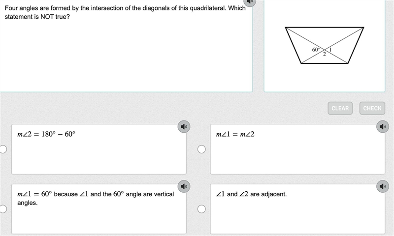 Four angles are formed by the intersection of the diagonals of this quadrilateral-example-1