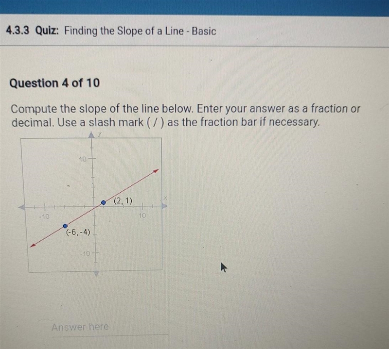 Compute the slope of the line below​-example-1