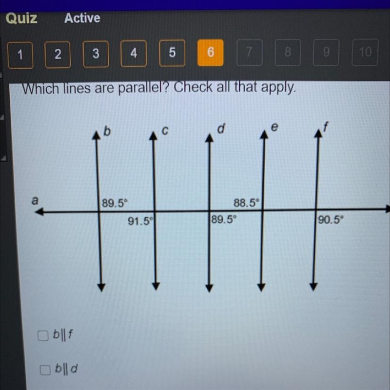 Which lines are parallel? Check all that apply.-example-1