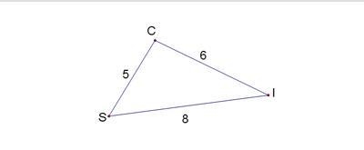 Use the triangle inequality to determine the largest angle in the figure HELP!-example-1