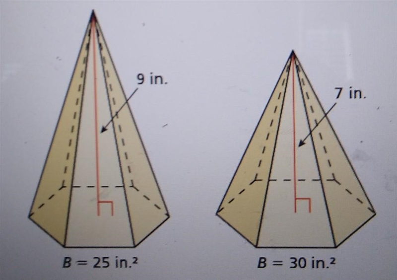 •°|NO LINKS PLEASE, REAL ANSWERS ONLY!|°• The dimensions of two pyramids formed of-example-1