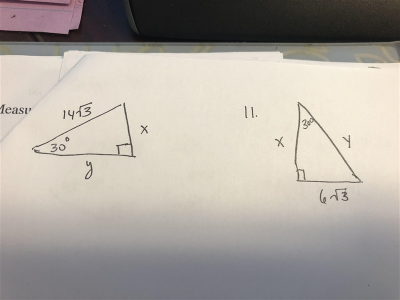 Solve for X using either sine, cosine, or tangent-example-1