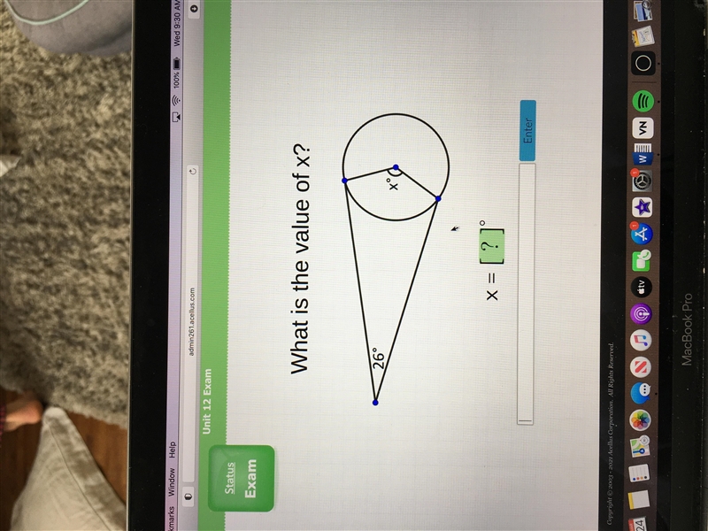 Please help me find the value of X!!!!!! Please!!!!-example-1