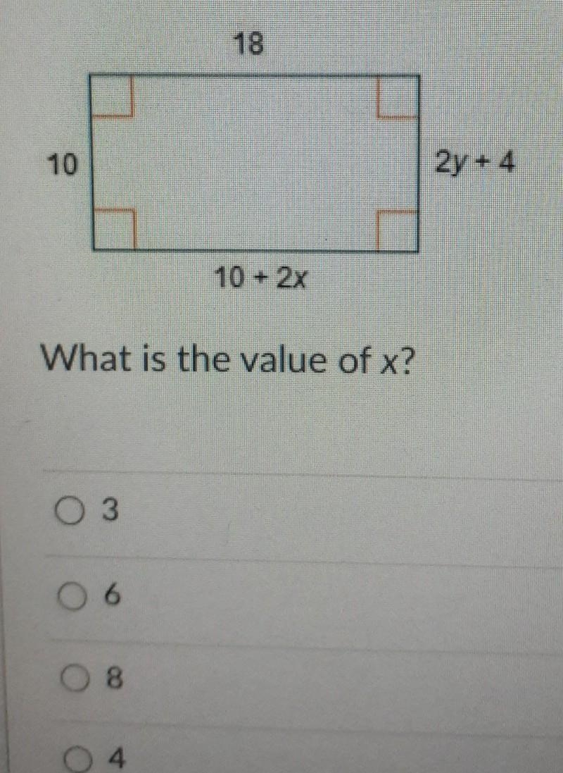 What is the value of x? 3 6 8 4​-example-1