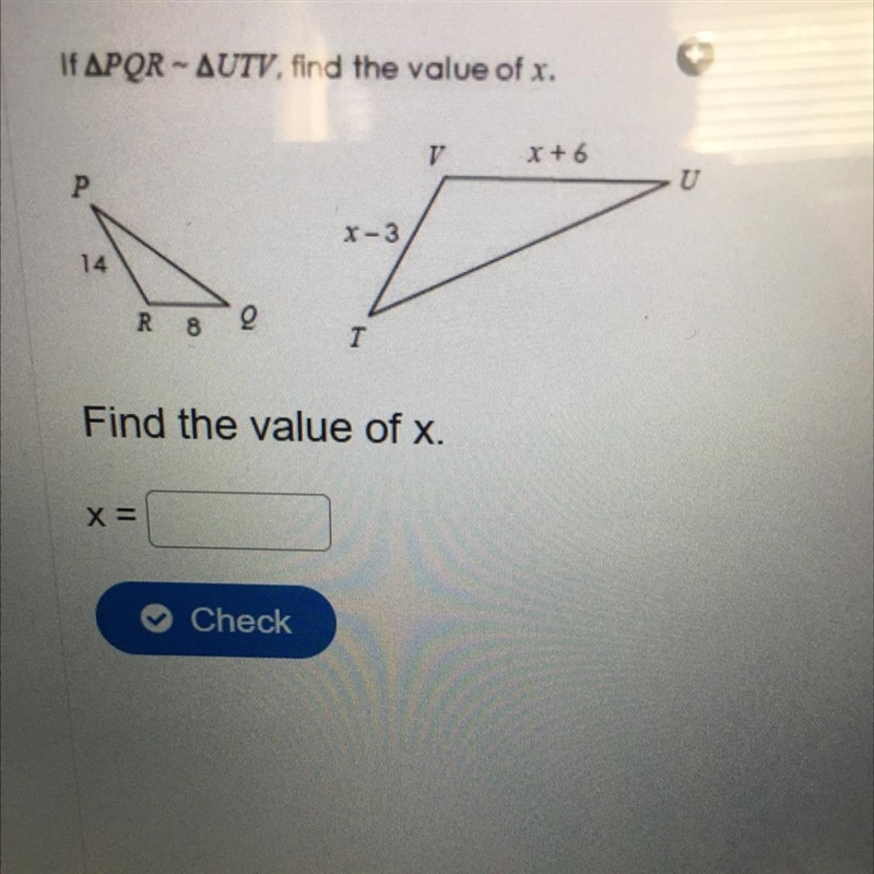 Can someone help me find the value of x?-example-1