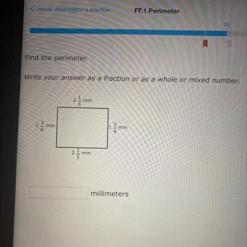 Find the perimeter. Write your answer as a fraction or as a whole or mixed number-example-1