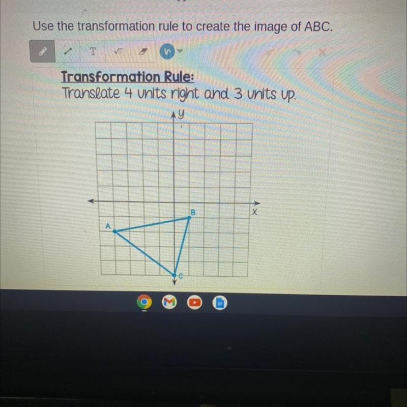 Transformation Rule: Translate 4 units right and 3 units up. B Х A-example-1