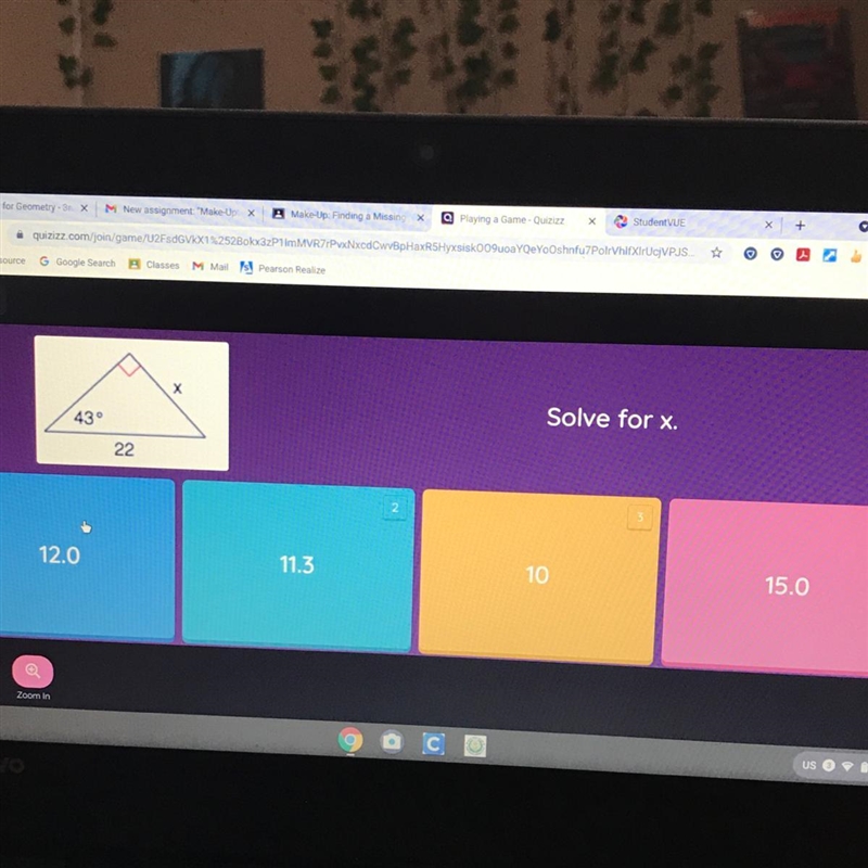 Х Solve for x. 43° 22-example-1