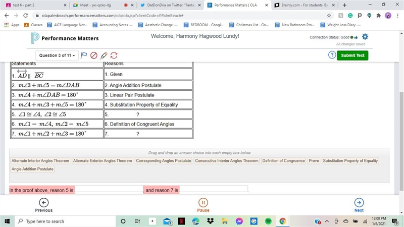 Complete the proof of the Triangle Angle Sum Theorem.-example-2