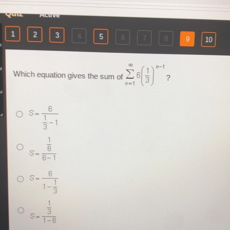 Which equation gives the sum of...?-example-1