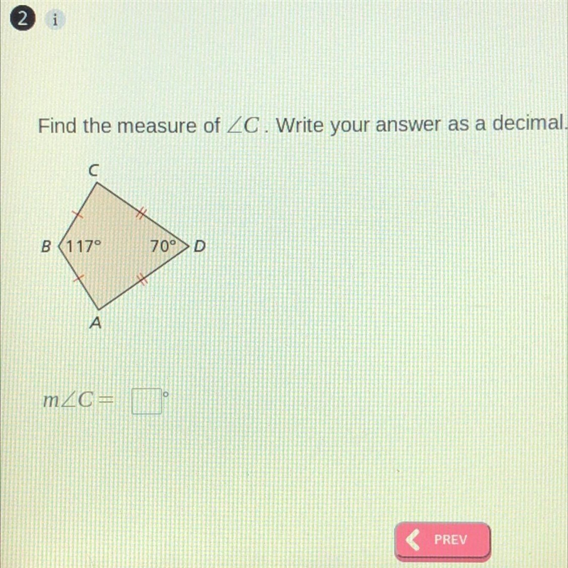 Find the measure of ZC. Write your answer as a decimal.-example-1