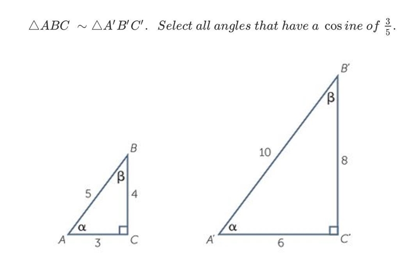 Select all angles that have a cosine of 3/5.-example-1