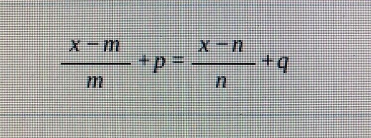 What is x if n≠m? Please help!-example-1