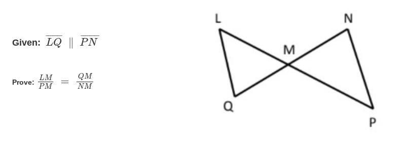 PLEASE HELP I WILL GIVE BRAINLLEST! Given line segment LQ is parallel to line segment-example-1