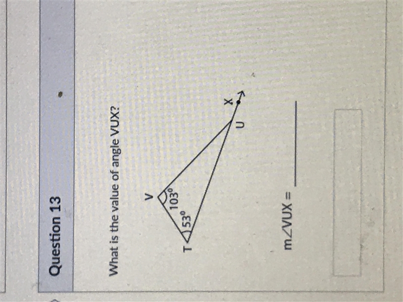 What is the value of angle vux-example-1