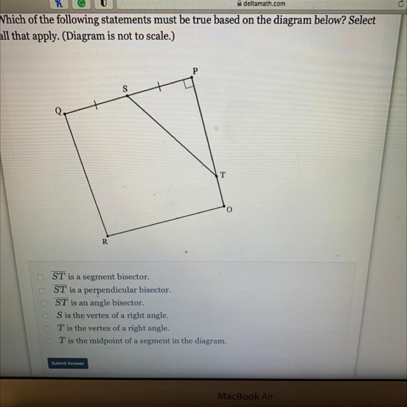 Which of the following statements must be true based on the diagram below? Select-example-1