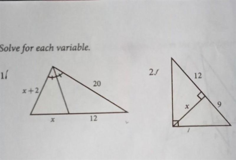 Solve for each variable. PLEASE ANSWER SENSIBLY ​-example-1