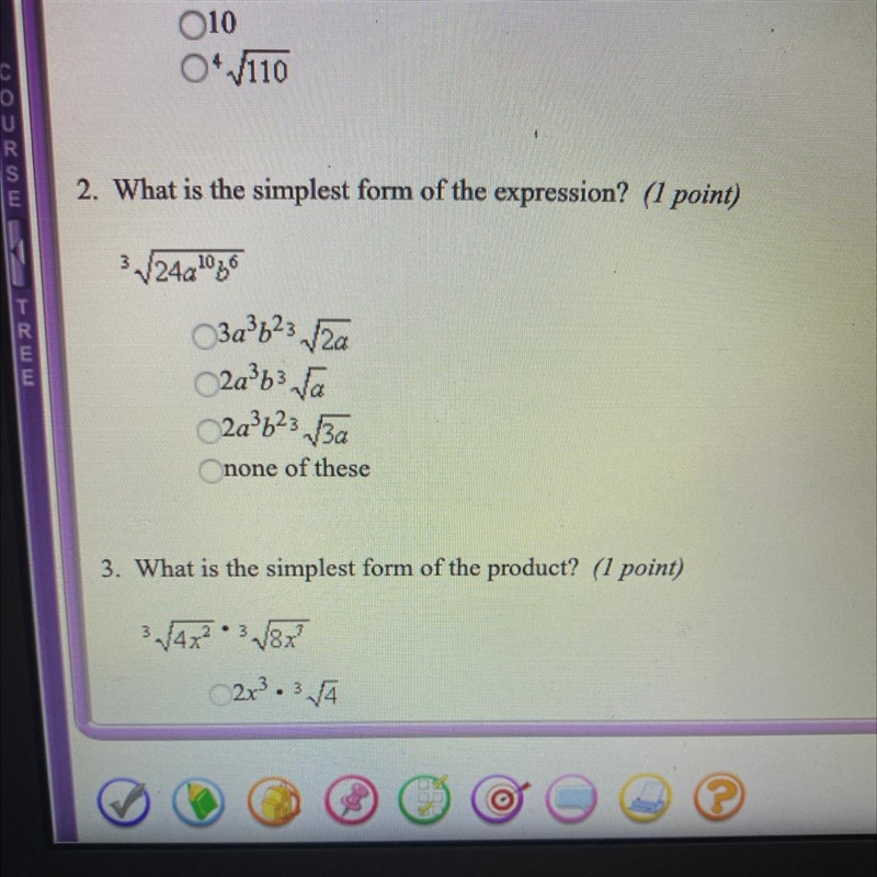 What is the simplest form of the expression-example-1