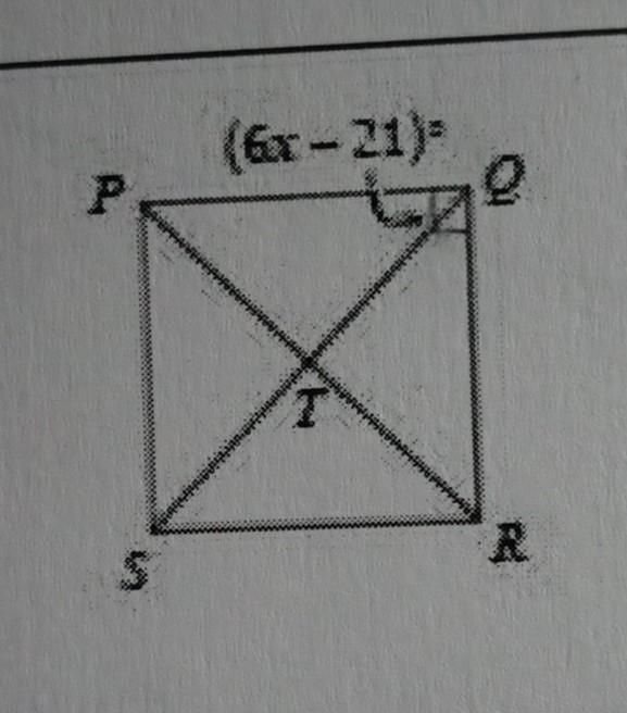 If each quadrilateral below is a square, find the missing measures solve for X​-example-1