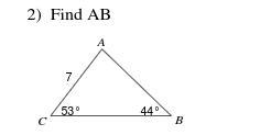 Find Side AB and round to the nearest tenth of a decimal-example-1