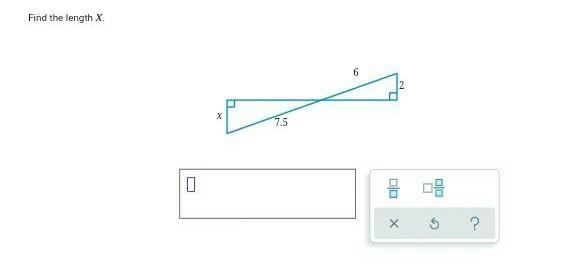 Find the length of x​-example-1